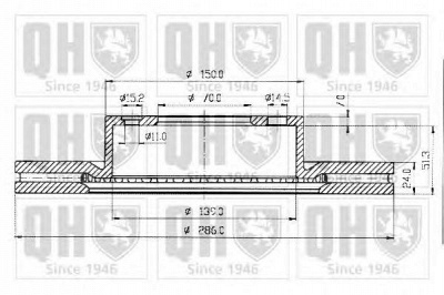QUINTON HAZELL bdc4640 -  Тормозной диск